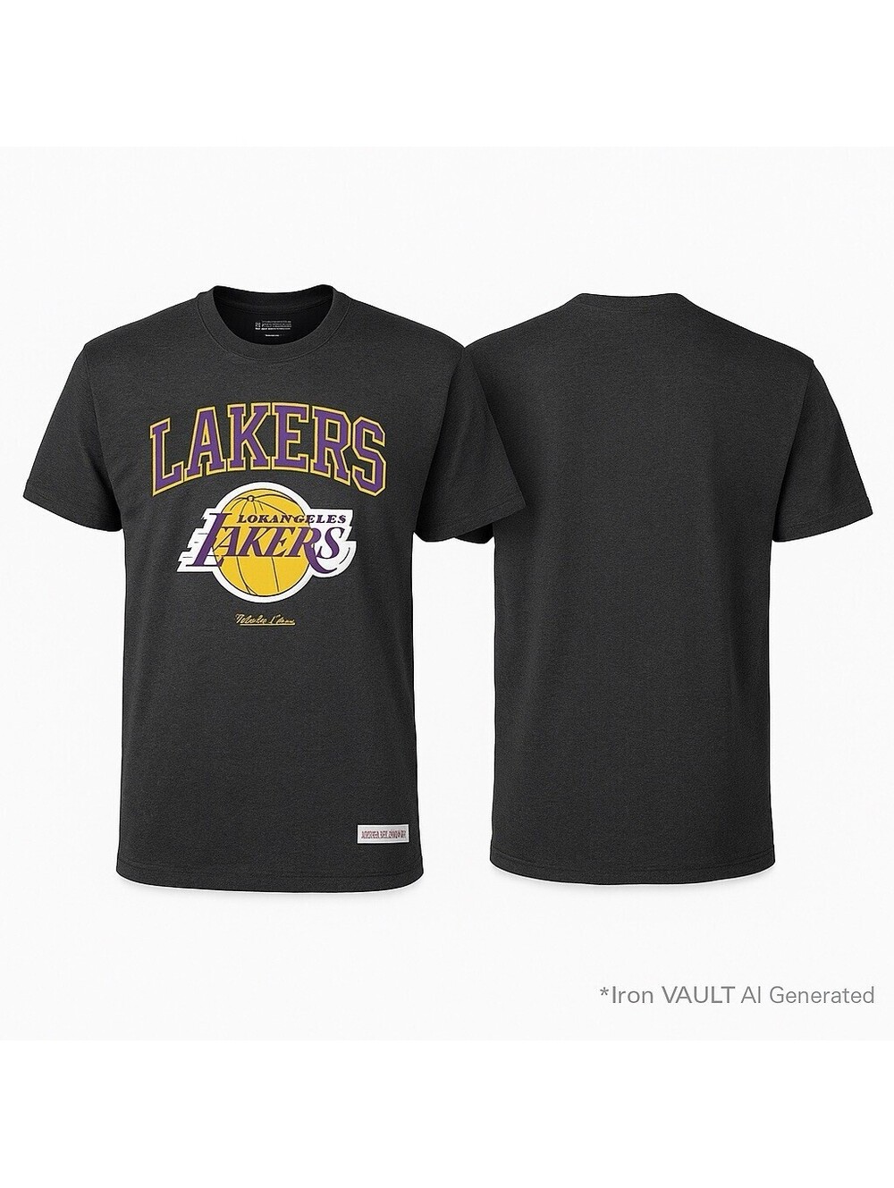 MITCHELL & NESS Los Angeles Lakers Hardwood Classics Gray Shirt Men’s Medium